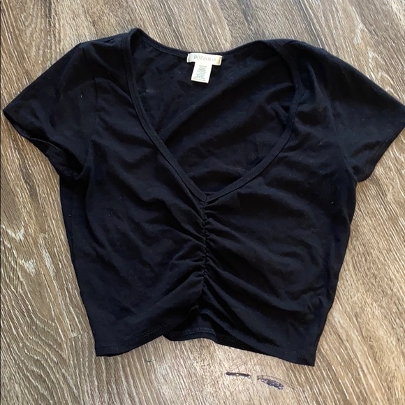 Bozzolo Tops - Black Crop Top